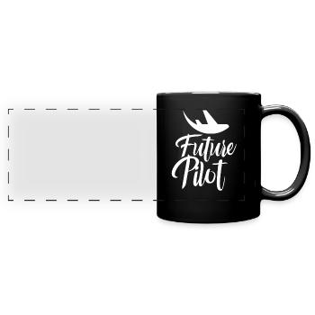 Future Pilot Jet Small Aircraft Light Aircraft - Full Colour Panoramic Mug - black - Front