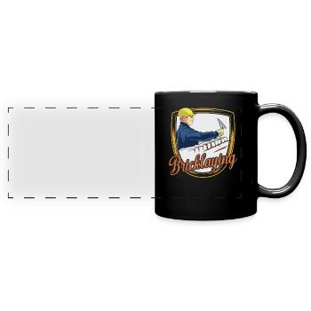 Masonry Craftsmen Mason Brick - Full Colour Panoramic Mug - black - Front