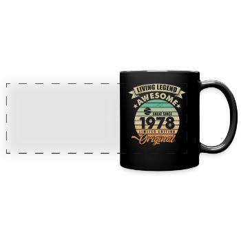 1978 Anniversaire Retro Orginal - Mug panoramique uni - noir - Devant