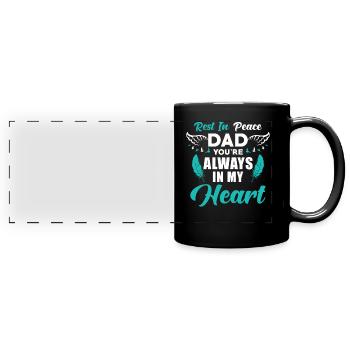 Father Memory - Full Colour Panoramic Mug - black - Front
