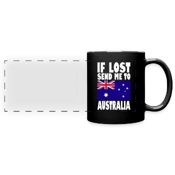 Drapeau de l’Australie - Mug panoramique uni - noir - Devant