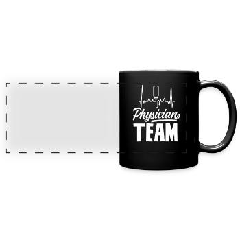 Ärzteteam Team Doktor Mediziner Arzt Medizin - Panorama-Tasse farbig - Schwarz - Vorne