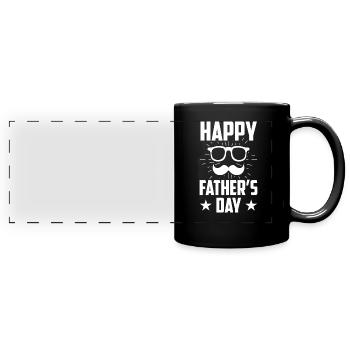 Alles Gute Zum Vatertag Papi Papa Sprüche Vater - Panorama-Tasse farbig - Schwarz - Vorne