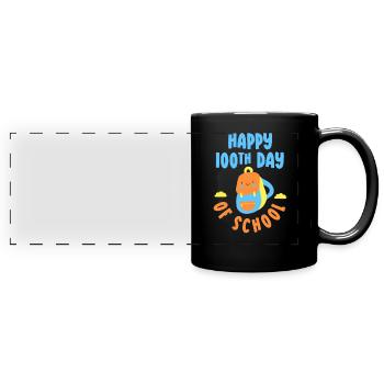 Alles Gute Zum 100 Schultag Team 100 Tage Süß - Panorama-Tasse farbig - Schwarz - Vorne