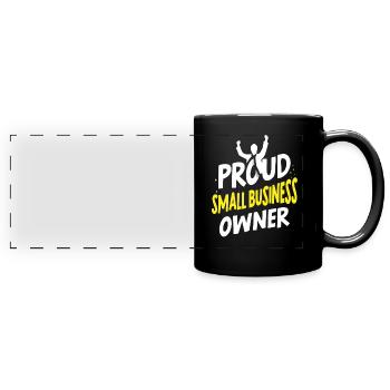 Fier propriétaire d’un fondateur de petite entreprise - Mug panoramique uni - noir - Devant