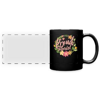 Proud Florist Profession Flower Shop Flower Plant - Full Colour Panoramic Mug - black - Front