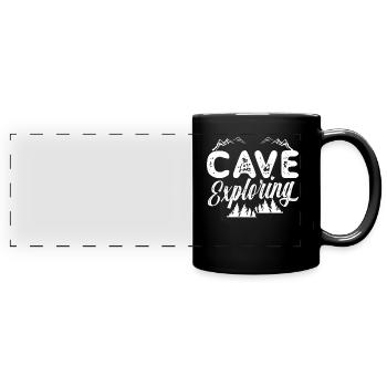 Explorez Cave Caves Cave Caving - Mug panoramique uni - noir - Devant