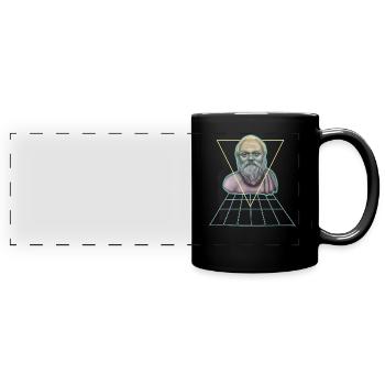 Socrates Greek Philosopher Modern - Full Colour Panoramic Mug - black - Front