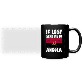 Drapeau de l’Angola - Mug panoramique uni - noir - Devant