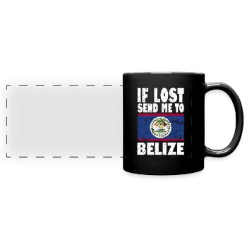 Belize Flagge Spruch - Panorama-Tasse farbig - Schwarz - Vorne