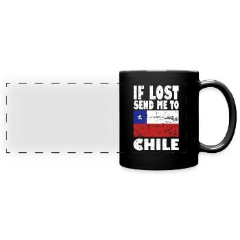 Chile Flagge Spruch - Panorama-Tasse farbig - Schwarz - Vorne