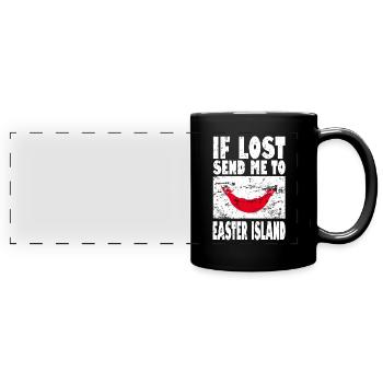 Easter Island Flag Saying - Full Colour Panoramic Mug - black - Front