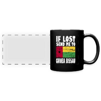 Guinea Bissau Flag Saying - Full Colour Panoramic Mug - black - Front