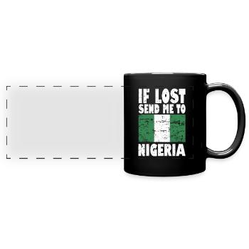 Drapeau du Nigeria - Mug panoramique uni - noir - Devant