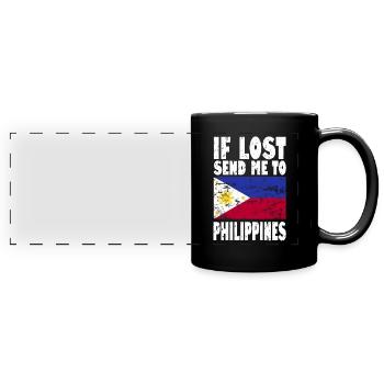 Philippines Flag Saying - Full Colour Panoramic Mug - black - Front