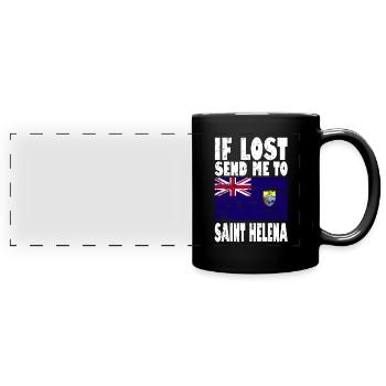 Saint Helena Flag Saying - Full Colour Panoramic Mug - black - Front