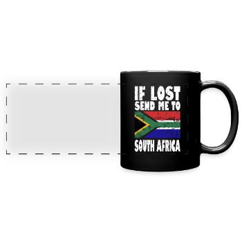 Drapeau de l’Afrique du Sud - Mug panoramique uni - noir - Devant