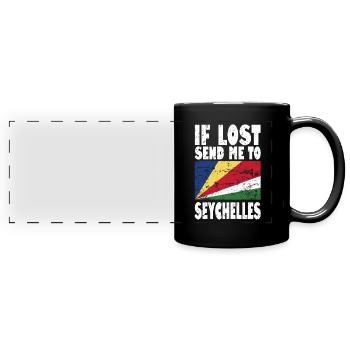 Drapeau des Seychelles - Mug panoramique uni - noir - Devant