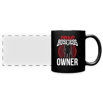 Fier propriétaire d’entreprise Fondateur PDG Entrepreneur - Mug panoramique uni - noir - Devant