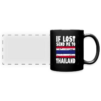 Drapeau de la Thaïlande - Mug panoramique uni - noir - Devant