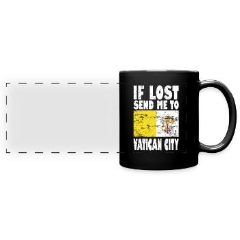 Vatican City Flag Saying - Full Colour Panoramic Mug - black - Front