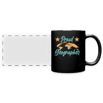 Proud Geography Geography Geography Student - Full Colour Panoramic Mug - black - Front
