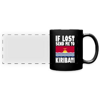 Drapeau de Kiribati - Mug panoramique uni - noir - Devant