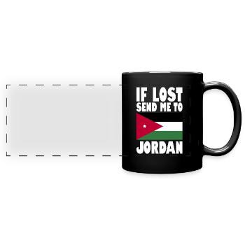 Drapeau de Jordanie - Mug panoramique uni - noir - Devant