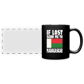 Drapeau de Madagascar - Mug panoramique uni - noir - Devant