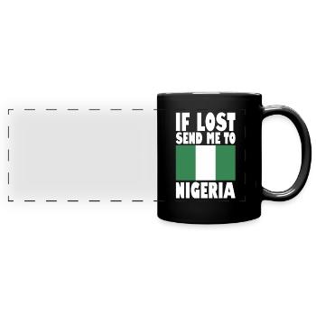 Drapeau du Nigeria - Mug panoramique uni - noir - Devant