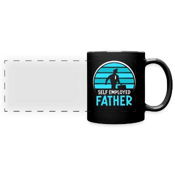 Selbständiger Vater Freelancer Selbstständig - Panorama-Tasse farbig - Schwarz - Vorne