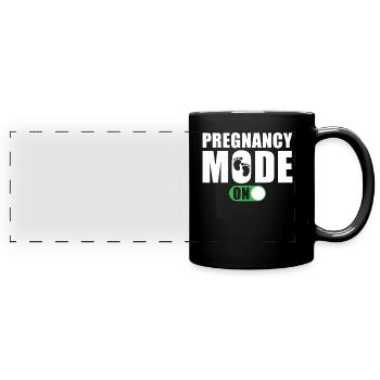 Pregnancy Mode On - Full Colour Panoramic Mug - black - Front