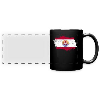 Französisch Polynesien Flagge - Panorama-Tasse farbig - Schwarz - Vorne