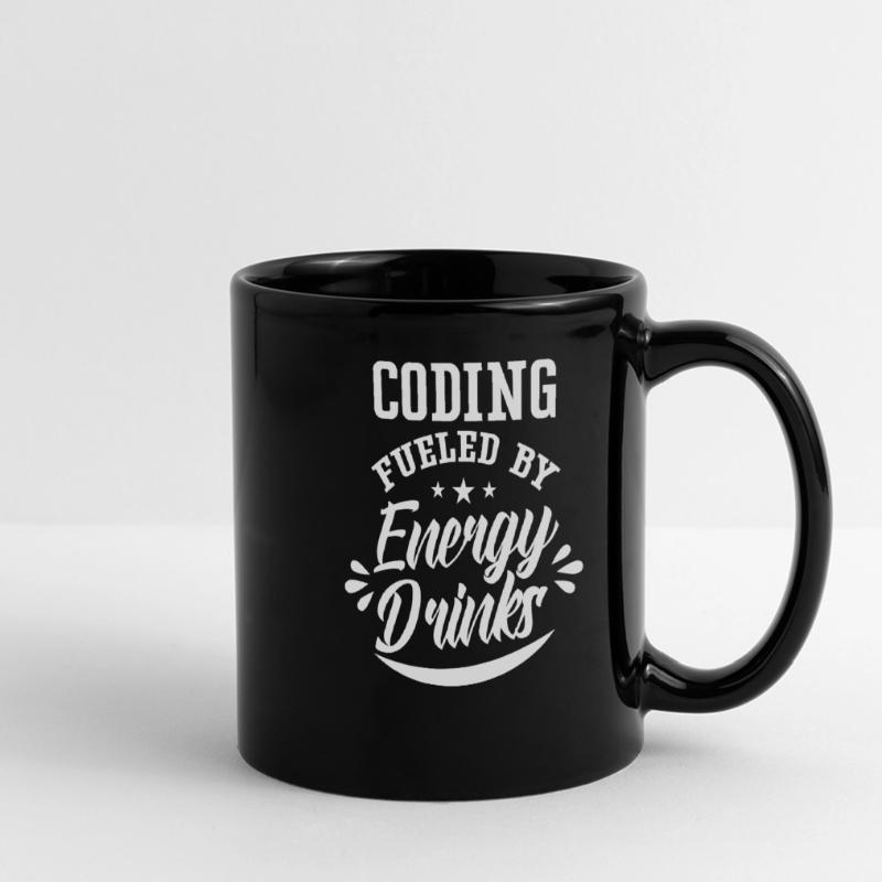 Programmation avec Energydrinks Code Coding Coder Mug panoramique uni