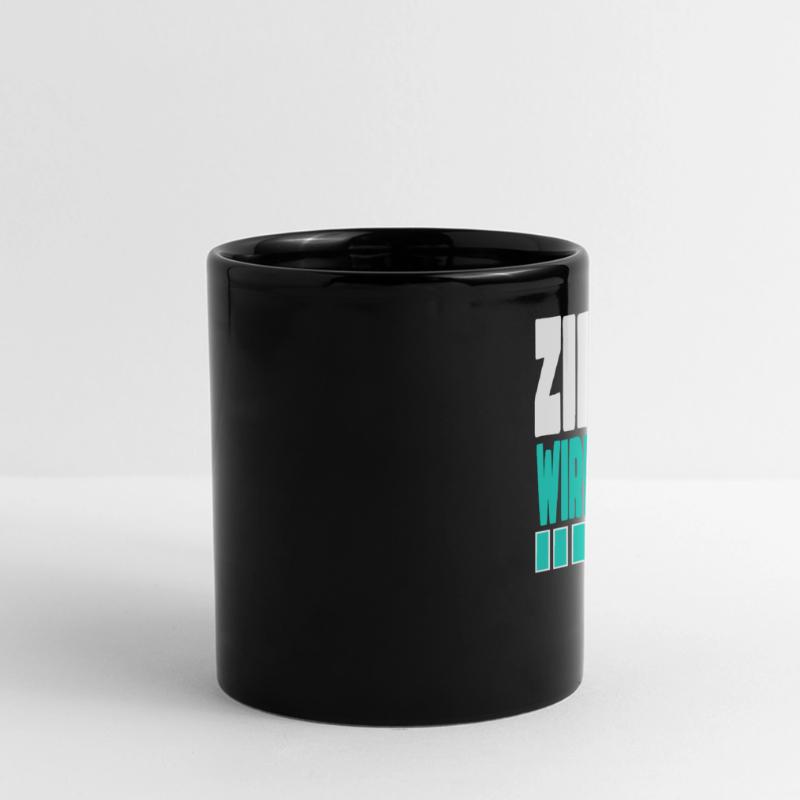 Zimmerer wird installiert Panorama-Tasse farbig
