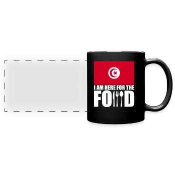 Souvenir de voyage de vacances en Tunisie - Mug panoramique uni - noir - Devant