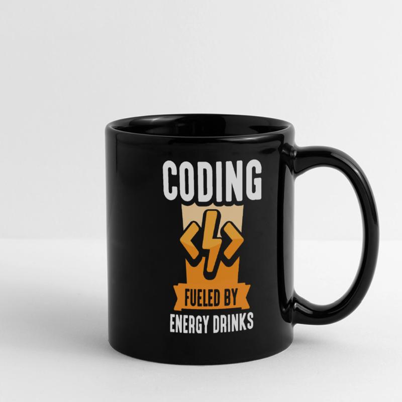Programmation avec Energydrinks Coding Coder Mug panoramique uni