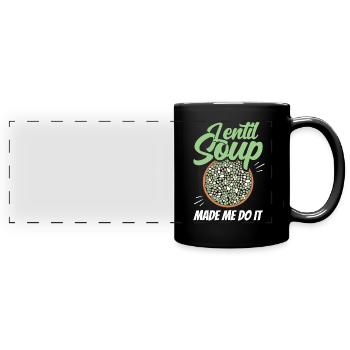 Lentil Soup Got Me Lens Lentils - Full Colour Panoramic Mug - black - Front