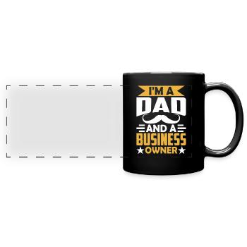 Je suis un père et un PDG propriétaire d’entreprise - Mug panoramique uni - noir - Devant