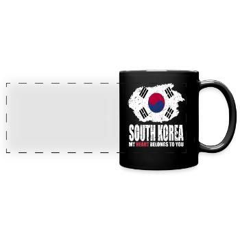 Drapeau de la Corée du Sud - Mug panoramique uni - noir - Devant