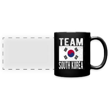 Drapeau de la Corée du Sud - Mug panoramique uni - noir - Devant