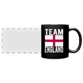 Drapeau de l’Angleterre - Mug panoramique uni - noir - Devant