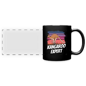 Kangaroo Expert Kangaroos Animal Lovers - Full Colour Panoramic Mug - black - Front