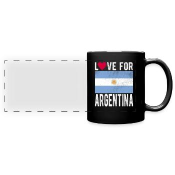 ARGENTINIEN Fahne - Panorama-Tasse farbig - Schwarz - Vorne