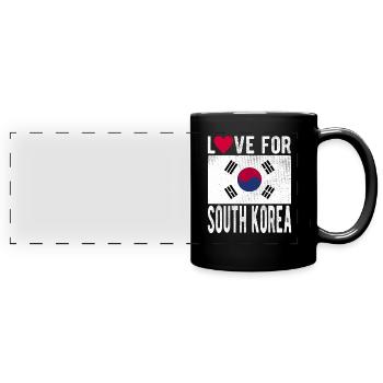 Drapeau de la Corée du Sud - Mug panoramique uni - noir - Devant