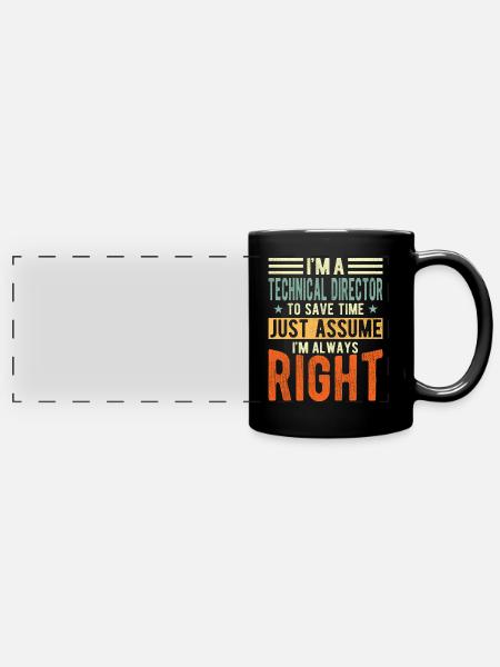 Technischer Direktor - Panorama-Tasse farbig - Schwarz