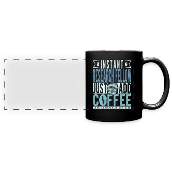 Assistant de recherche Café Dicton - Mug panoramique uni - noir - Devant