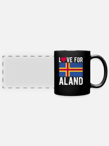 Aland Souvenir - Panorama-Tasse farbig - Schwarz