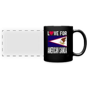 American Samoa Islands Souvenir - Full Colour Panoramic Mug - black - Front