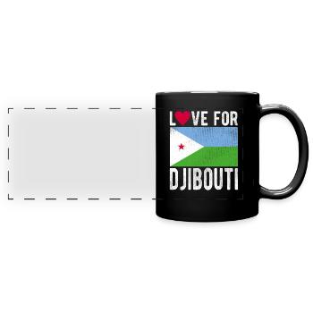 Dschibuti Souvenir - Panorama-Tasse farbig - Schwarz - Vorne